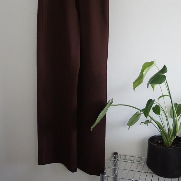 H&M Dark Brown Wide Leg Trousers - Picture 2 of 4